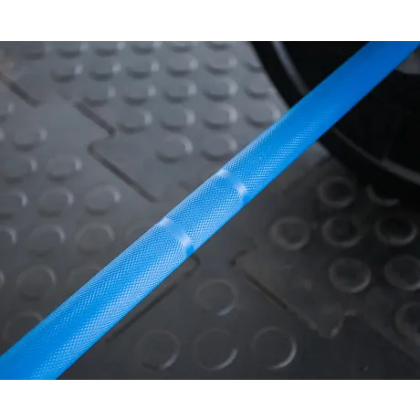 Цветной гриф для функционального тренинга STECTER 20 кг (тренировочный, цвет - синий/хром) - Фото 3