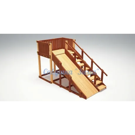 Зимняя деревянная  горка Савушка "Зима-3" - Фото 3