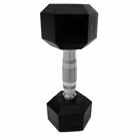 Набор гексагональных обрезиненных гантелей Bronze Gym 27,5-50 кг - 10 пар, шаг 2,5 кг - Фото 5