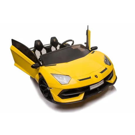Детский электромобиль Lamborghini Aventador SVJ (A111MP) желтый - Фото 4
