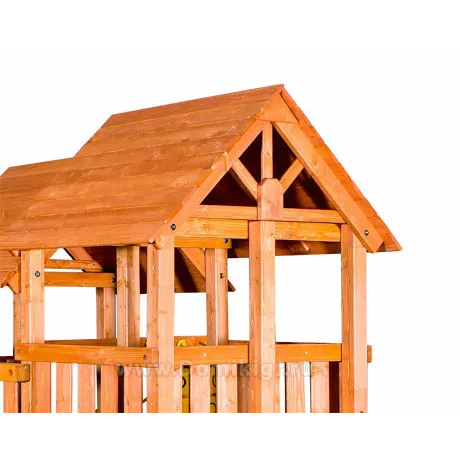 Игровая площадка SkyFort Deluxe II с горкой и горкой трубой и с манки-баром - Фото 2