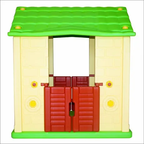 Игровой домик для детей KING KIDS "Королевский" (2 окна, 2 двери), желтый - Фото 3