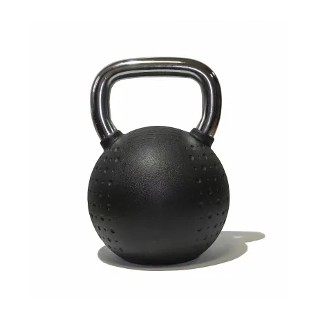 Гиря OriginalFitTools 28 кг с хромированной ручкой полиуретановая (CPU) - Фото 3