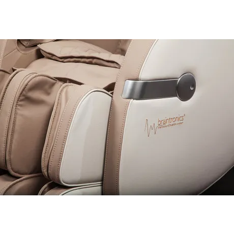 Массажное кресло с анти-стресс системой Casada Braintronics BetaSonic 2 кремово-бежевый - Фото 5