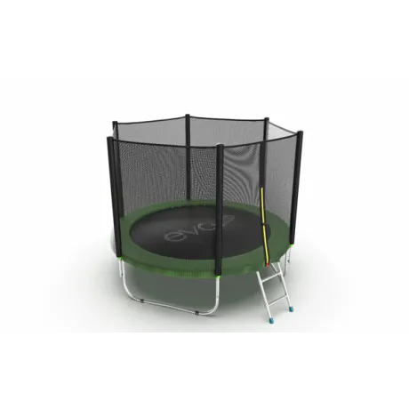 Батут с внешней сеткой и лестницей EVO JUMP External 8ft (Green) - Фото 5