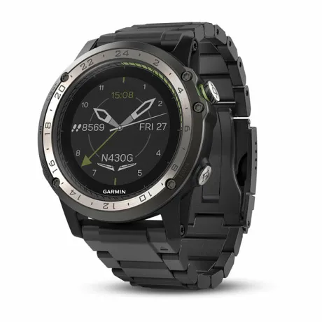 Элитные авиационные часы Garmin D2 Charlie титановым браслетом