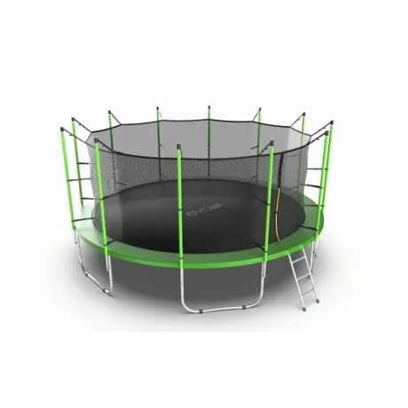 Батут с внутренней сеткой и лестницей EVO JUMP Internal 16ft (Green) - Фото 4