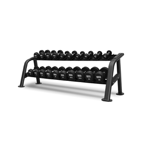BRONZE GYM BGDBR025-250 Набор обрезиненных гантелей , 2.5-25 кг - 10 пар