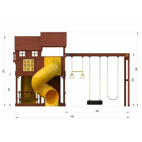Детская площадка New Sunrise Нью Санрайз с винтовой горкой трубой - Фото 4