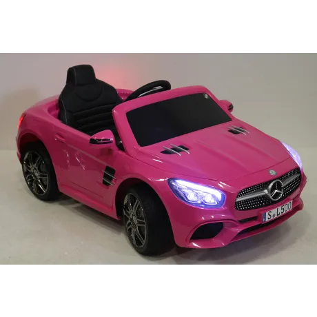 Электромобиль RiverToys MERCEDES-BENZ SL500 (розовый) - Фото 4