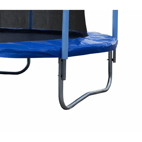 Батут JUNHOP 8 Комплект с защитной сетью и лестницей синий - Фото 5