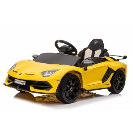 Детский электромобиль RiverToys Lamborghini Aventador SVJ (A333MP) желтый - Фото 2