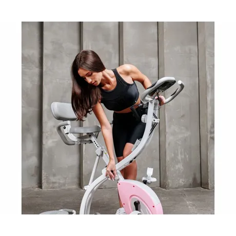 Велотренажер X-Bike DFC DavCreator Max PRO, бело-розовый - Фото 17