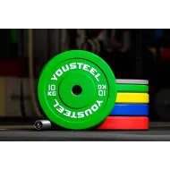 Диски для штанги каучуковые Yousteel зеленый 10 кг