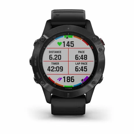 Часы Garmin FENIX 6 Pro черный с черным ремешком - Фото 4
