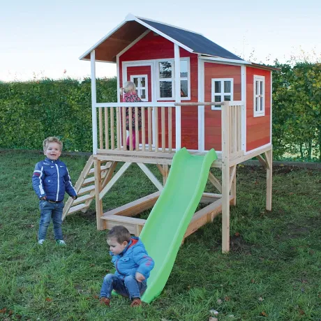 Игровой дом Exit Toys с горкой 550 красный - Фото 7