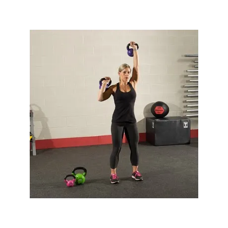 Набор гирь Body Solid 56,6 кг (125LB) цветных обрезиненных - Фото 4