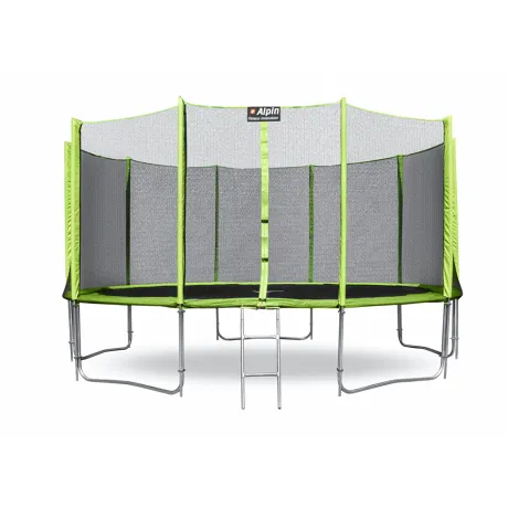 Батут ALPIN 4,90м с защитной сеткой и лестницей - Фото 2