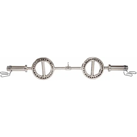 Гриф с вращающимися ручками ZSO, D-50, гладкая втулка, замки-пружины - Фото 3