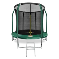 Батут премиум с внутренней сеткой и лестницей ARLAND 8FT (Dark Green) (уценка)