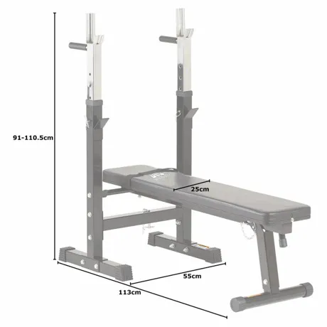 Скамья со стойками под штангу DFC DBCH2B - Фото 4