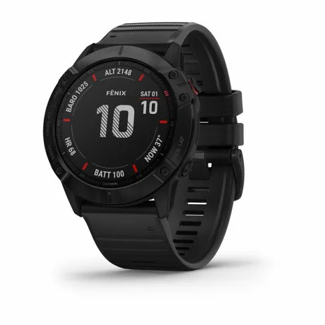 Часы Garmin FENIX 6X Pro черный с черным ремешком