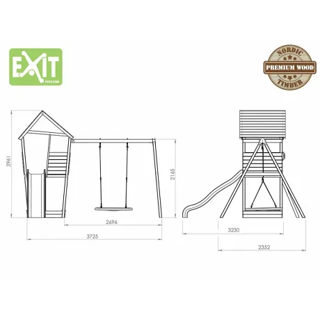 Игровой комплекс Exit Toys Акцент с кaчелями-гнездо - Фото 3