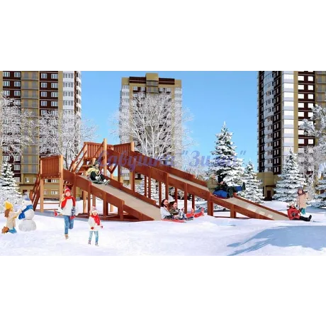 Зимняя деревянная горка Савушка "Зима-7" Зимняя деревянная горка Савушка "Зима-7"