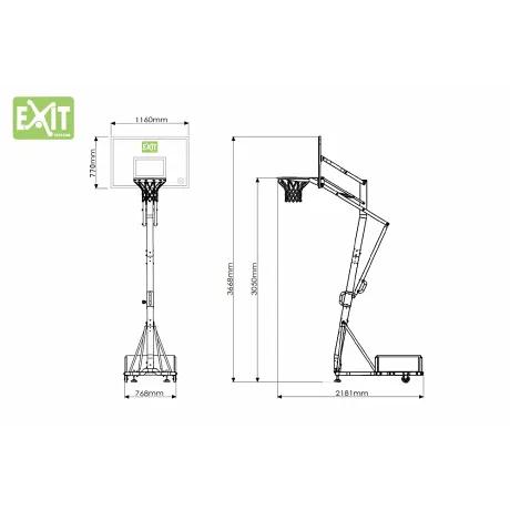 Передвижная баскетбольная система Exit Toys - Фото 9