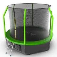 Батут с внутренней сеткой и лестницей EVO JUMP Cosmo 10ft (Green) + нижняя сеть