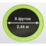 Батут с внутренней страховочной сеткой и лестницей ARLAND 8FT (Light green) - Фото 16