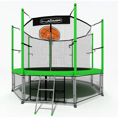 Батут i-Jump Basket 8ft green - Фото 3