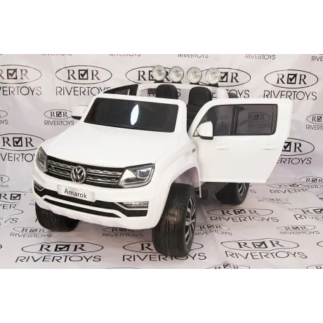 Электромобиль RiverToys VOLKSWAGEN-AMAROK-M999MM White - Фото 9