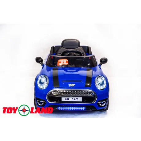 Электромобиль ToyLand Mini Cooper HL 198 синий - Фото 3