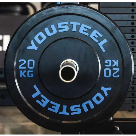 Диск каучуковый для штанги YouSteel тренировочный синий 20кг