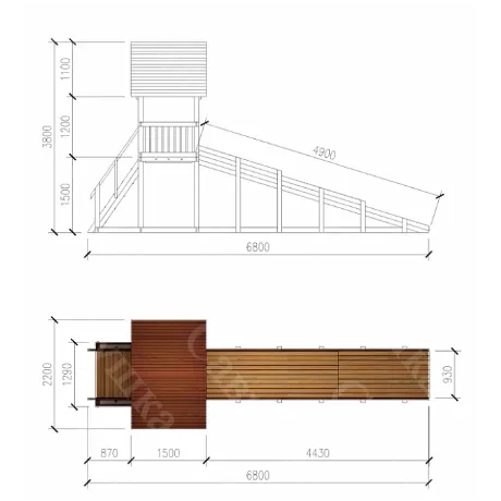 Зимняя деревянная горка Савушка "Зима wood-5" - Фото 6