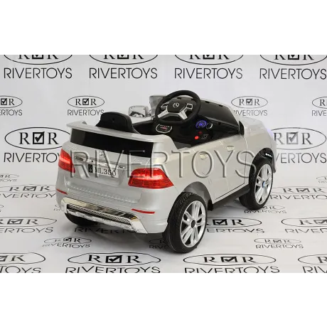 Электромобиль RiverToys Mercedes-Benz ML350 белый - Фото 3