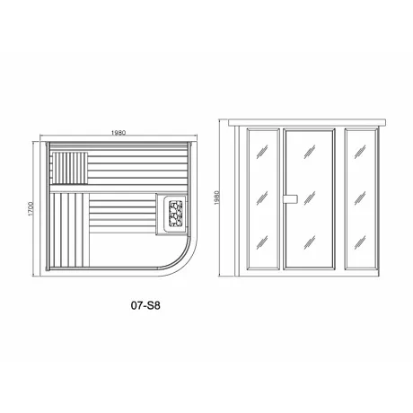 Традиционная сауна Kvimol H07-S8 - Фото 10
