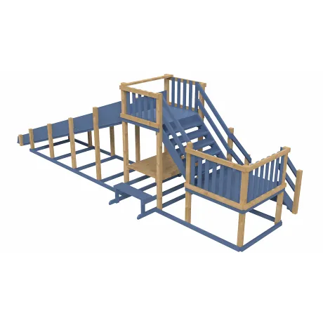 Зимняя деревянная заливная горка "Выше всех" Ледянка 2, масло - Фото 4