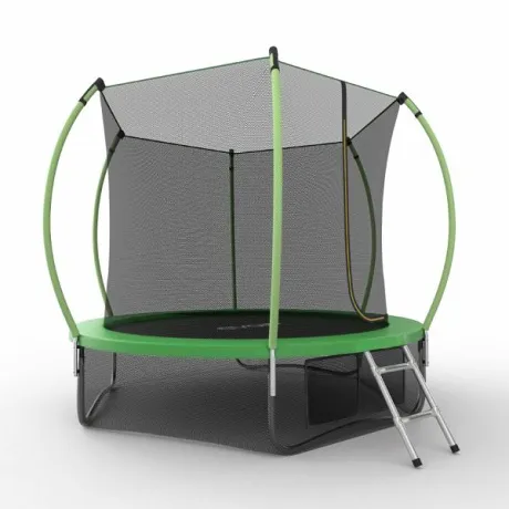 Батут с внутренней сеткой и лестницей EVO JUMP Internal 8ft (Green) + нижняя сеть - Фото 2