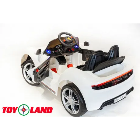 Электромобиль ToyLand Porsche Sport mini BBH 7188 белый - Фото 5