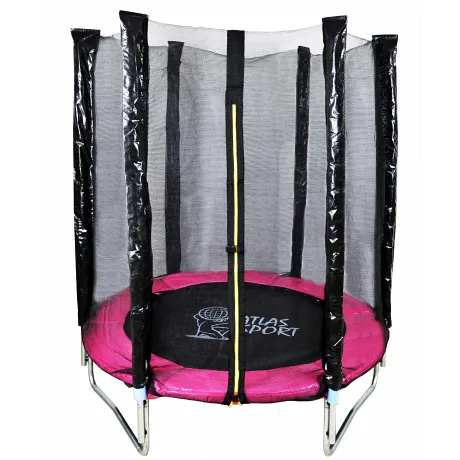 Батут Atlas Sport 140 см (4.5ft) на эластичных ремнях Pink - Фото 2
