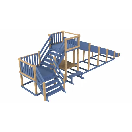 Зимняя деревянная заливная горка "Выше всех" Ледянка 2, масло - Фото 3