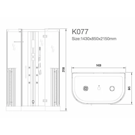 Душевая кабина Kvimol K077 - Фото 11