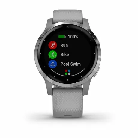 Смарт-часы с GPS Garmin VIVOACTIVE 4S серые с серебристым безелем - Фото 2