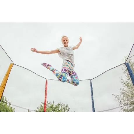 Батут Sundays Acrobat-D252 (с сеткой, разноцветный) - Фото 7