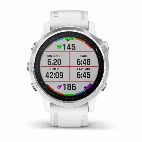 Часы Garmin FENIX 6S белый с белым ремешком - Фото 2