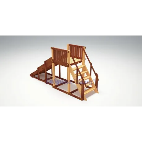 Зимняя деревянная  горка Савушка "Зима-2" - Фото 7