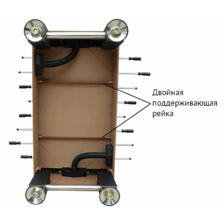 Настольный футбол (кикер) Weekend «Roma III» (140x76x87 см, серый) - Фото 2