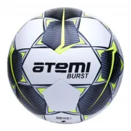 Мяч футбольный АТЕМИ BURST р. 5,белый/черн/желтый. ПУ, 32 п,круж 68-71, клееный